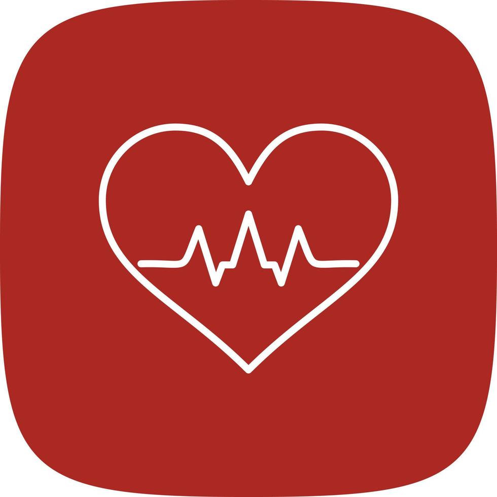 Medical Heart Line Round Corner vector