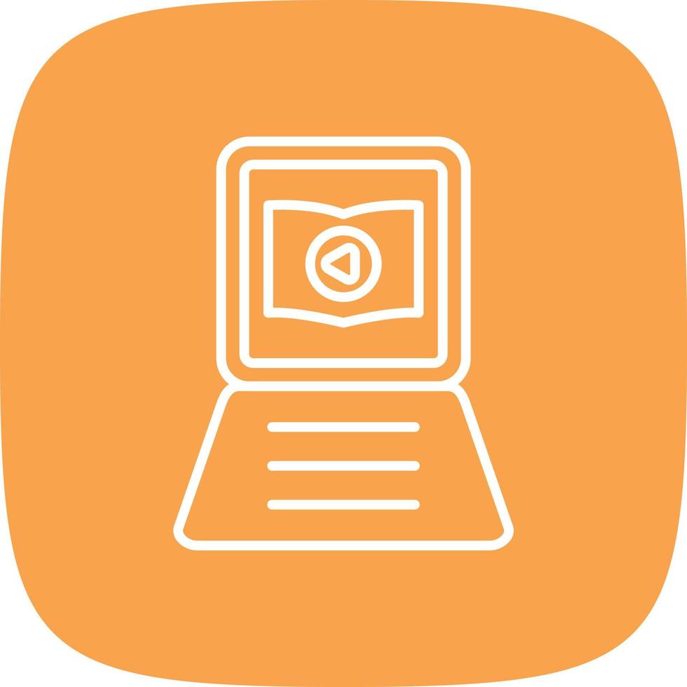 Video Tutorial Line Round Corner vector