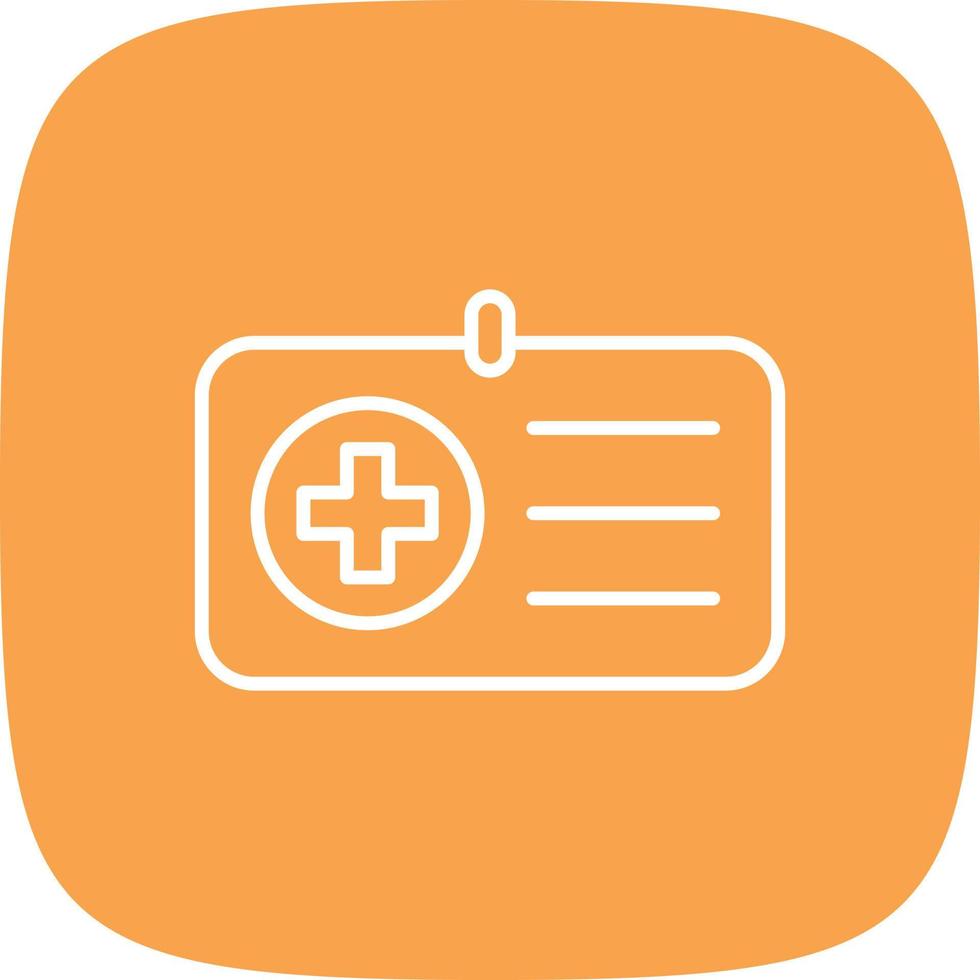 Medical Id Line Round Corner vector