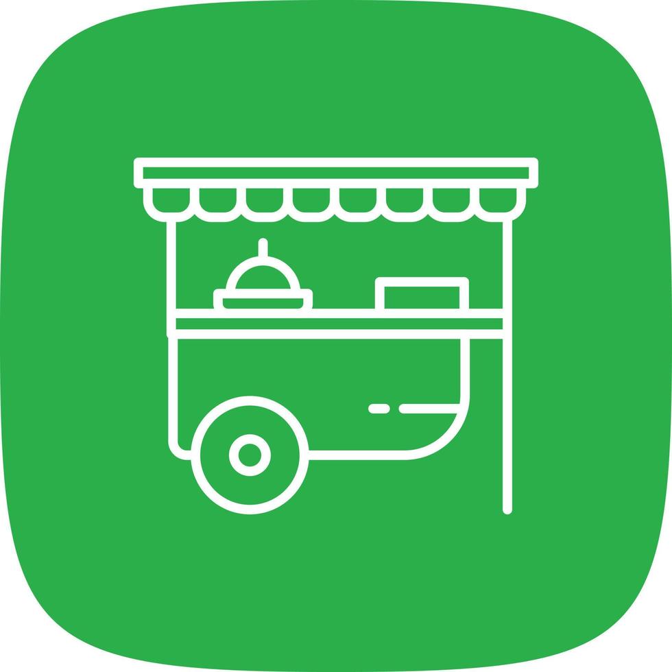 Food Cart Line Round Corner vector