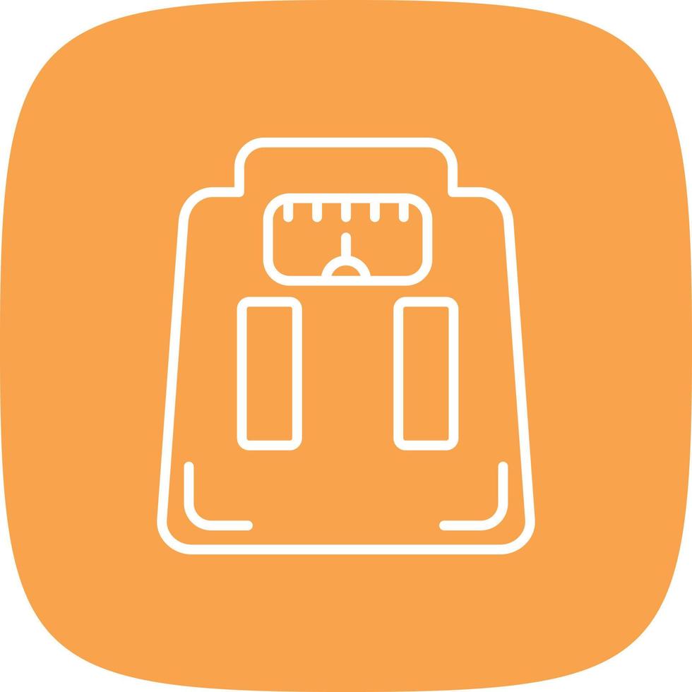 Weight Scale Line Round Corner vector