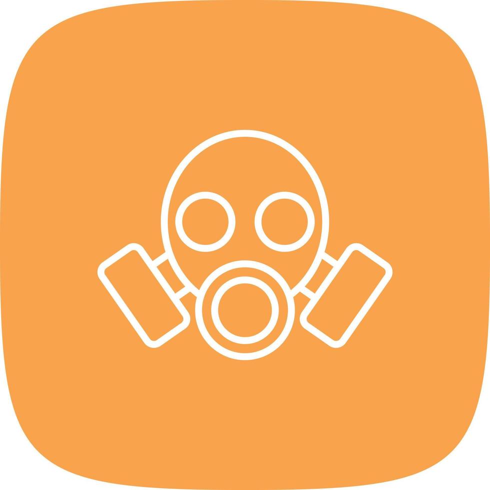 Gas Mask Line Round Corner vector