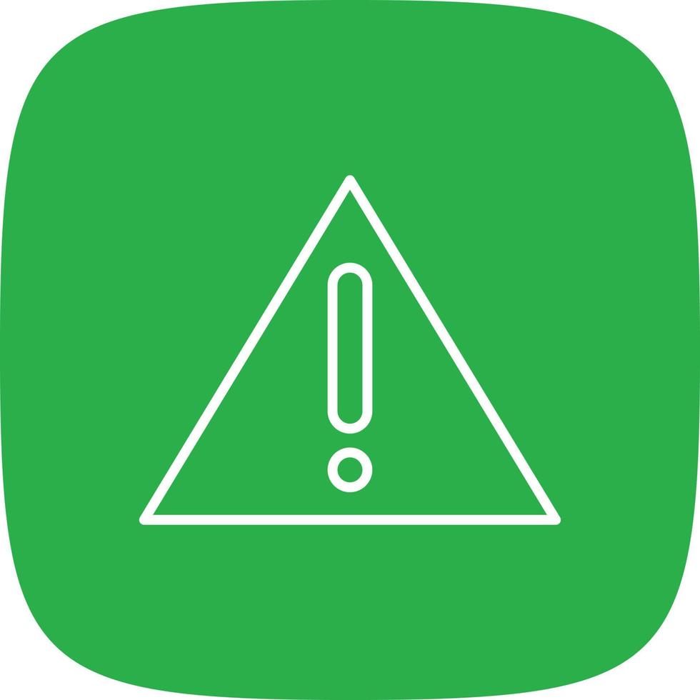 Warning Sign Line Round Corner vector
