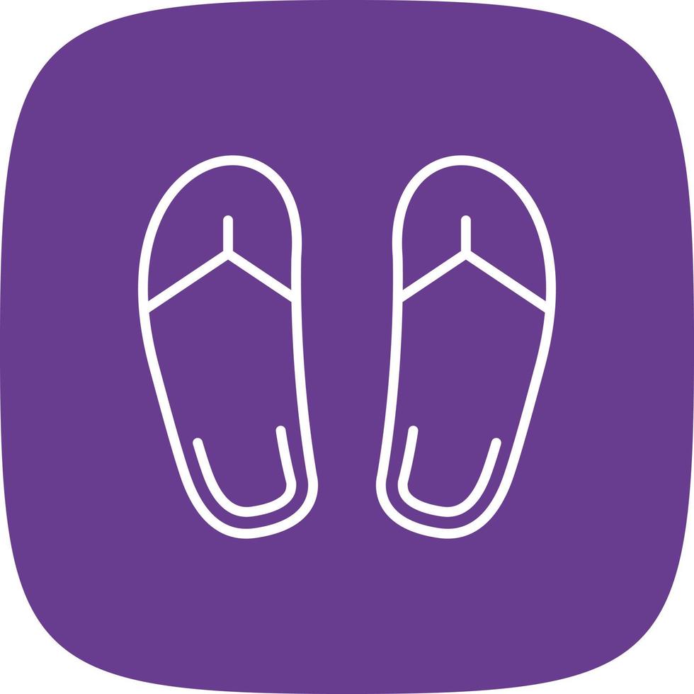 Flip Flops Line Round Corner vector