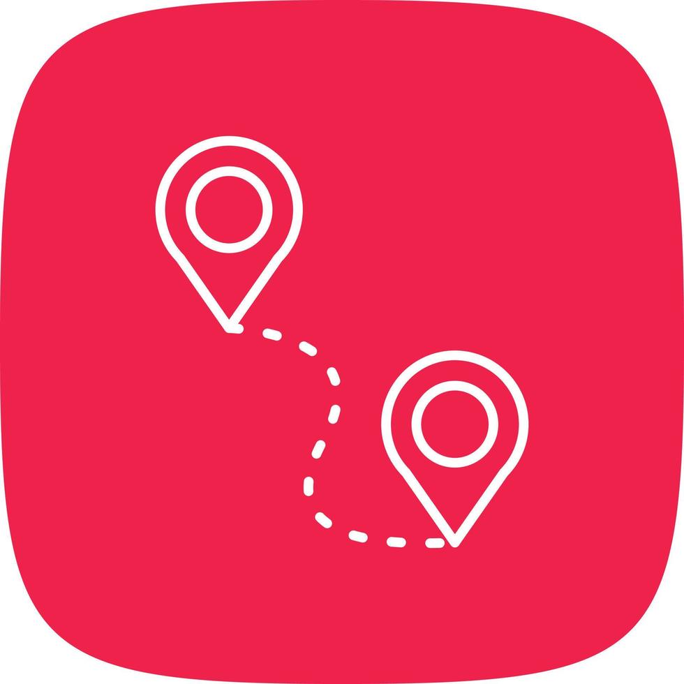 Route Line Round Corner vector