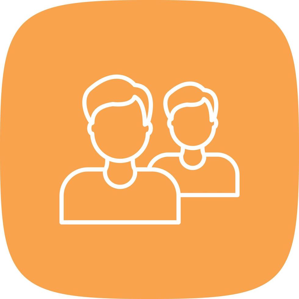 Friends Line Round Corner vector