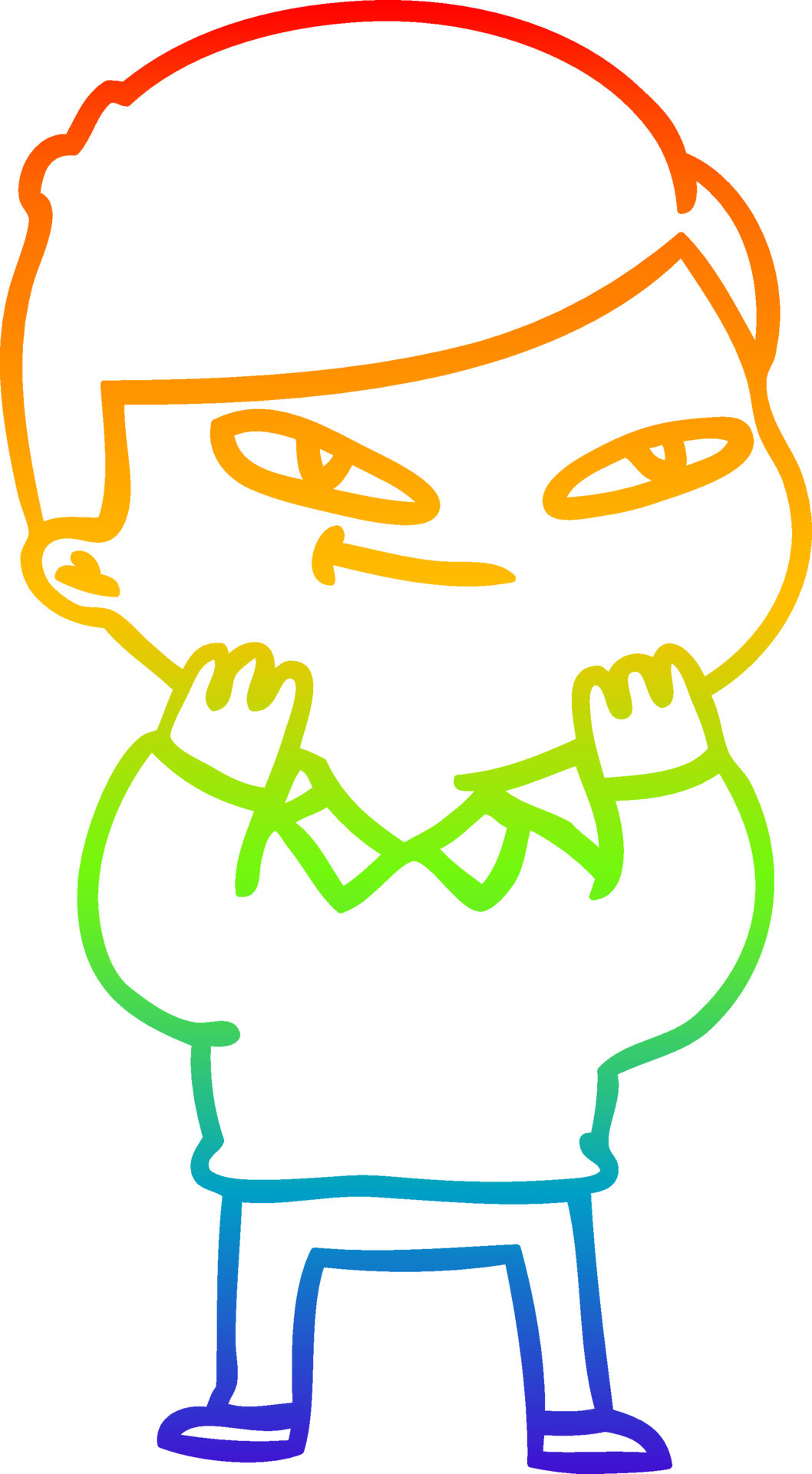 rainbow gradient line drawing cartoon boy 10061703 Vector Art at Vecteezy rainbow gradient line drawing cartoon boy 10061703 Vector Art at Vecteezy