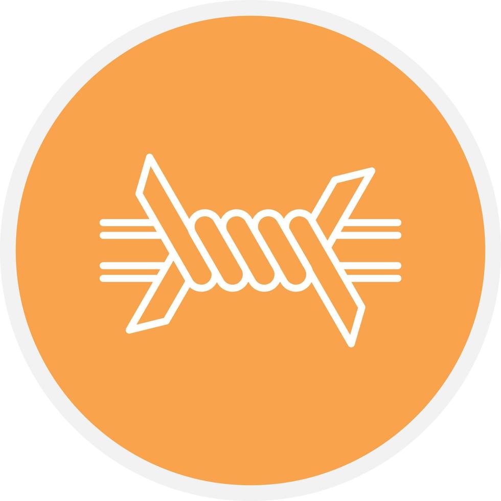 Barbed Wire Line Circle vector