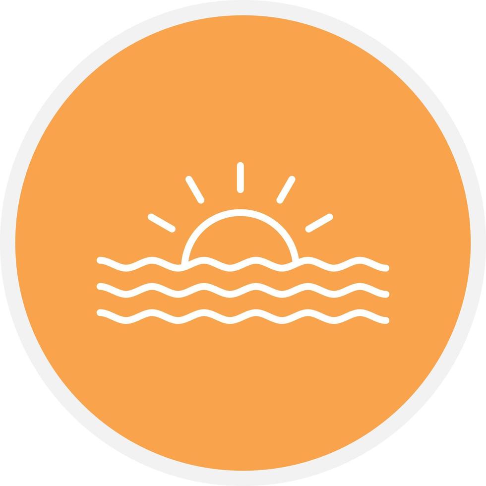 Sunset Line Circle vector