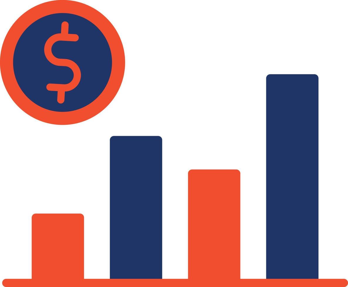 Bar Chart Color Icon vector