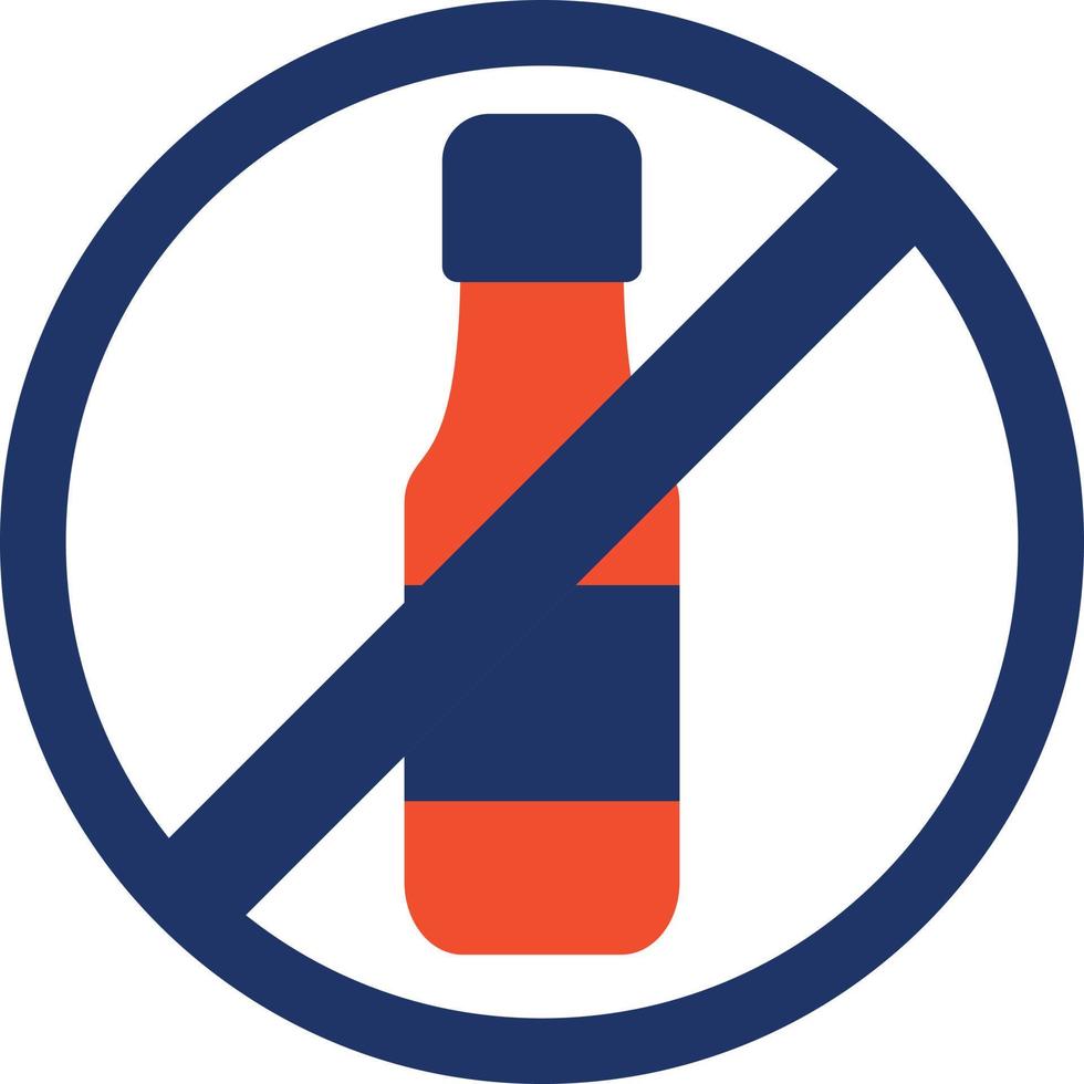 No Alcohol Color Icon vector