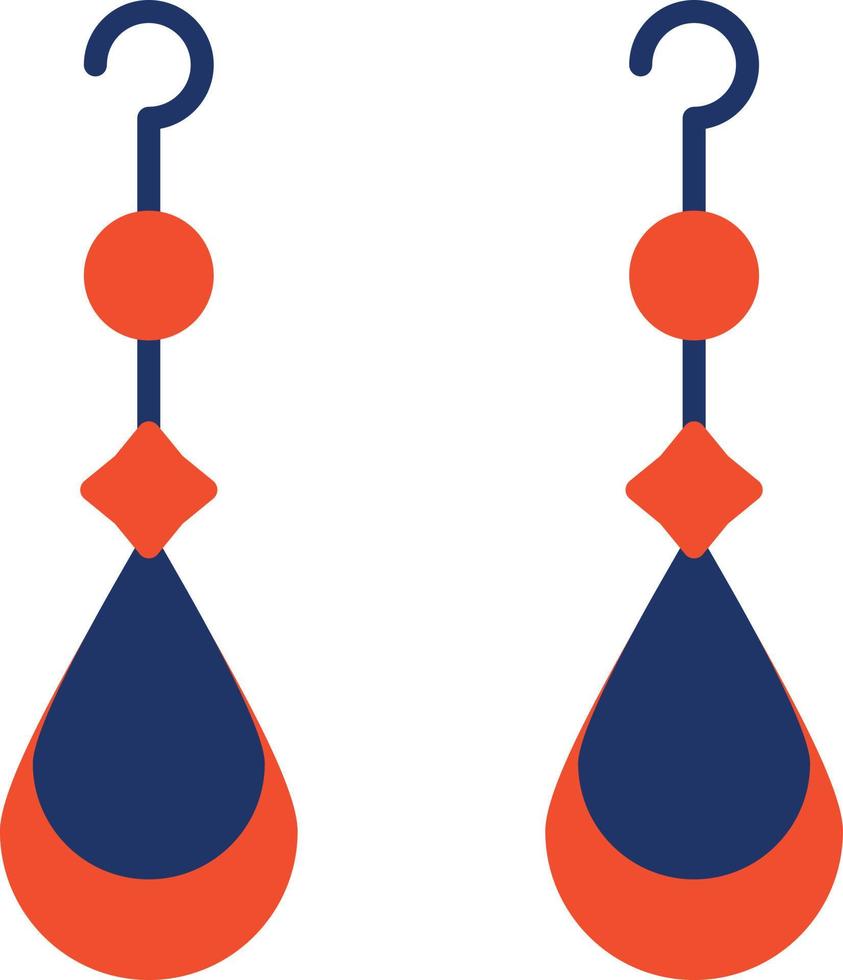 Earrings Color Icon vector