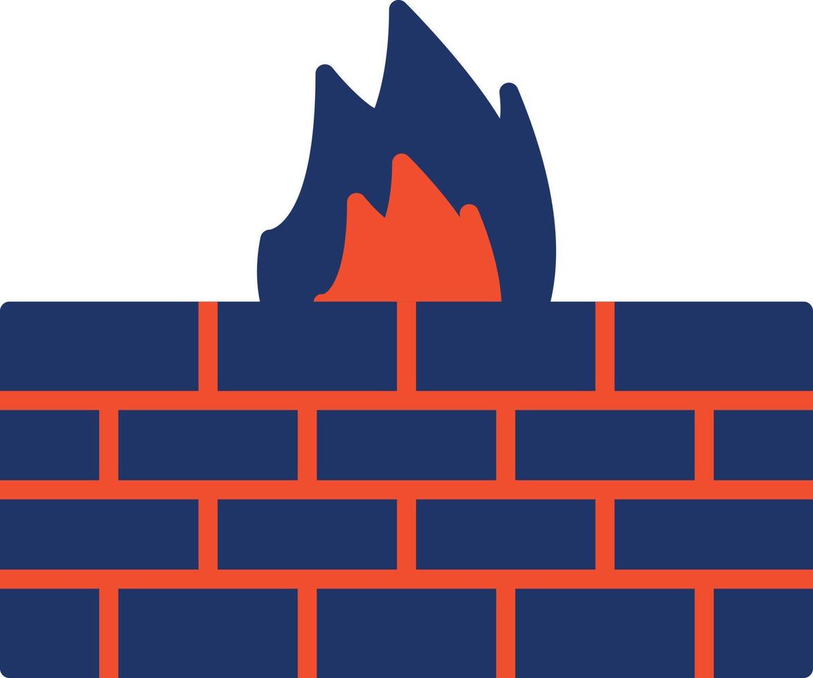 Firewall  Color Icon vector