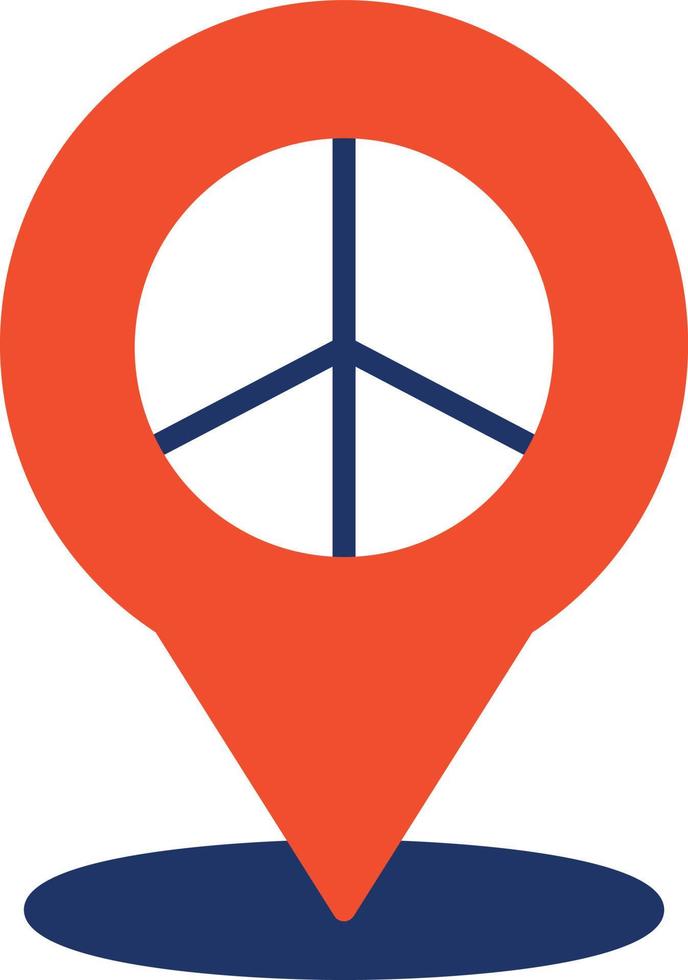 Peace Location Color Icon vector