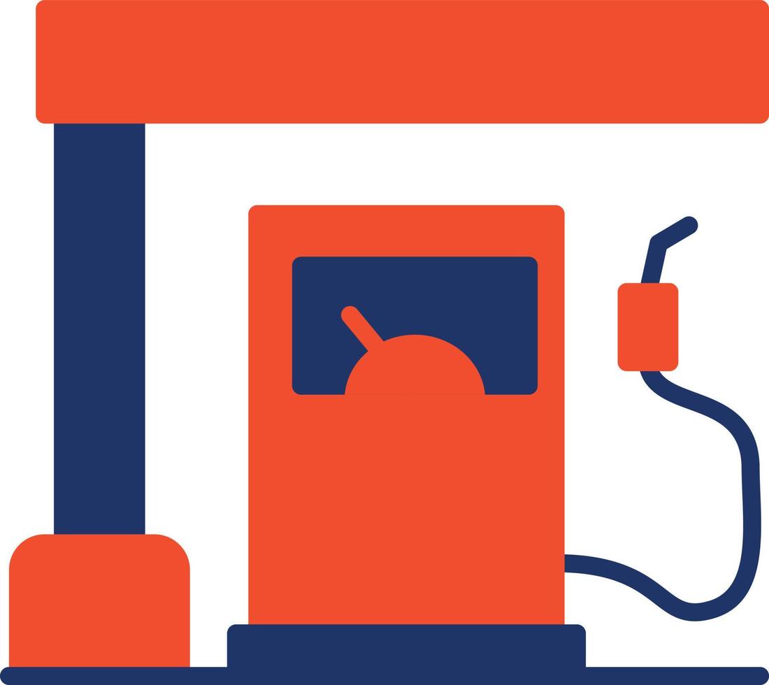 15 - Gas Station Color Icon vector