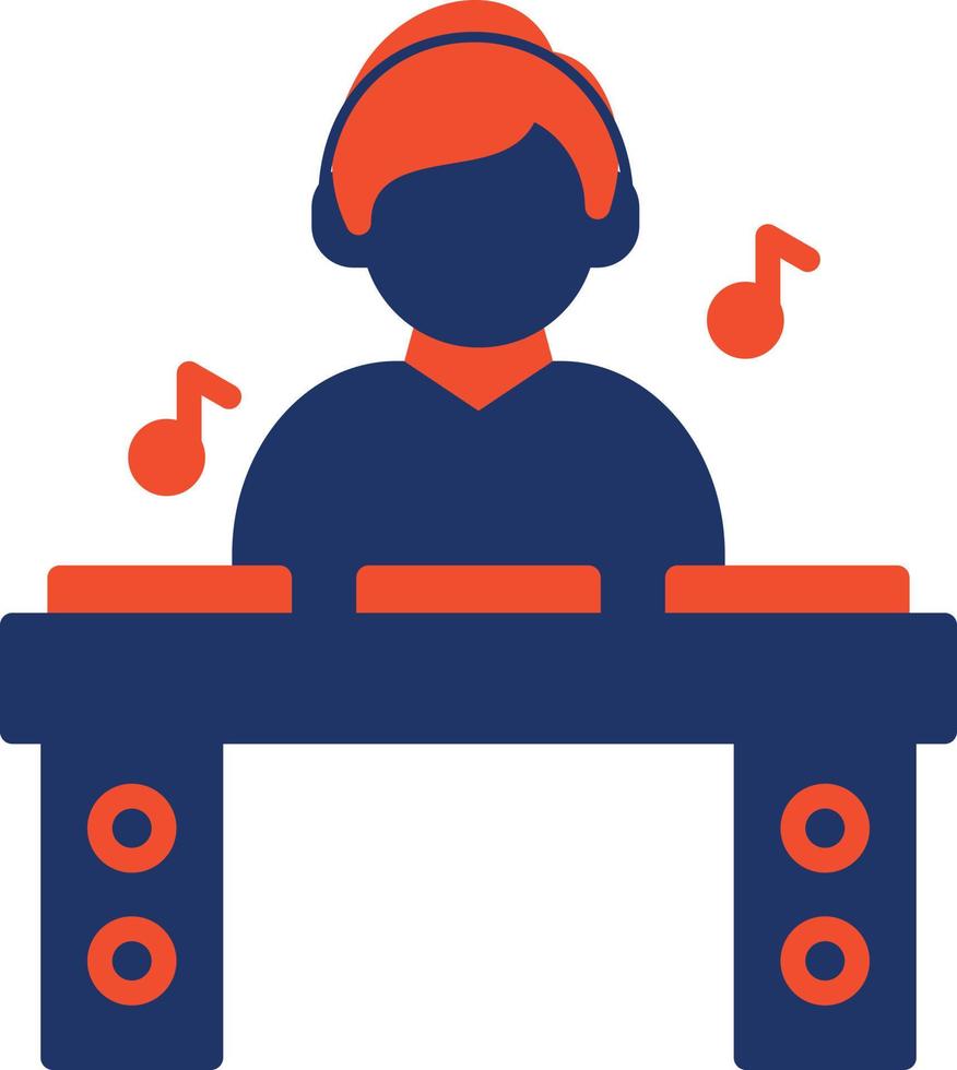 DJ Color Icon vector