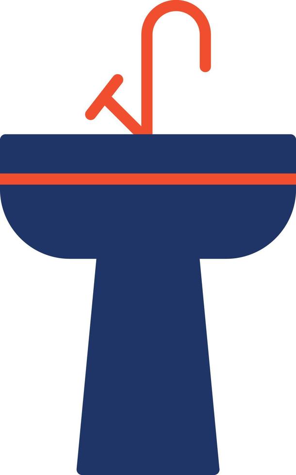 icono de color de lavabo vector