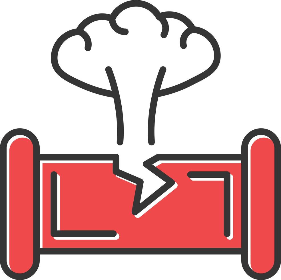Gas Leak Filled Retro vector