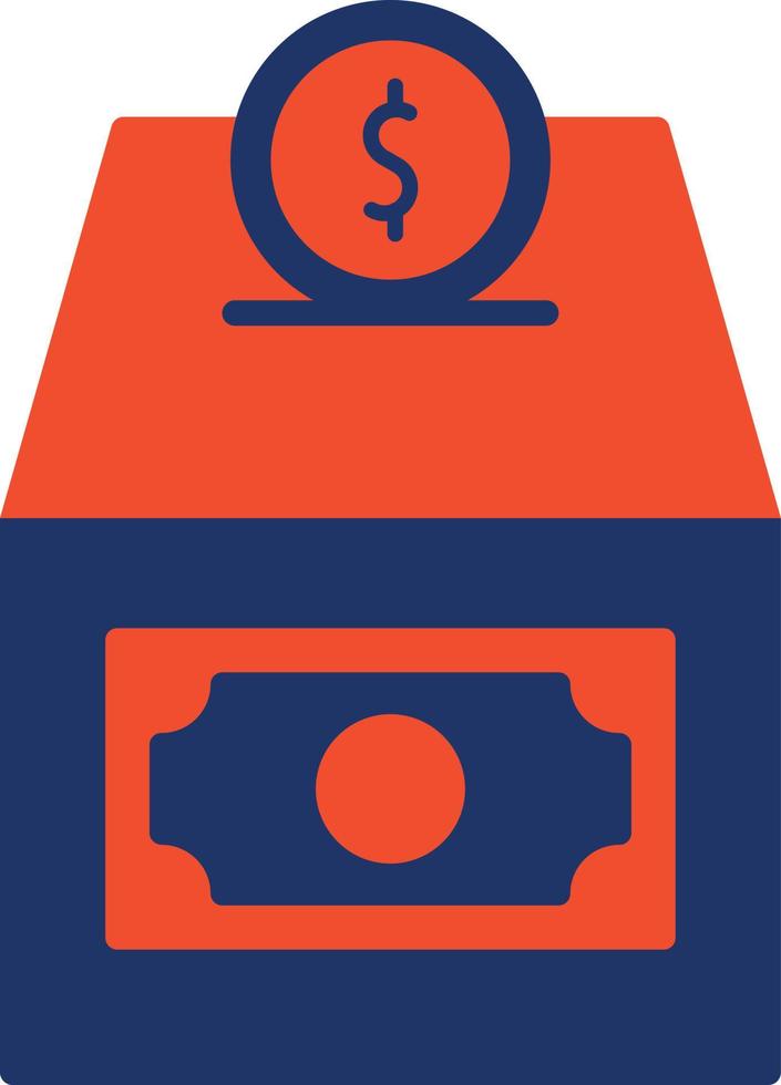 icono de línea de donación invertida vector