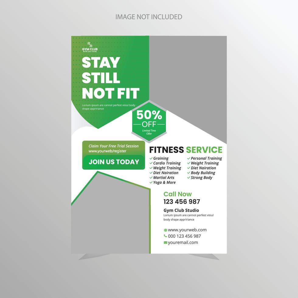 Gym fitness flyer and poster template vector