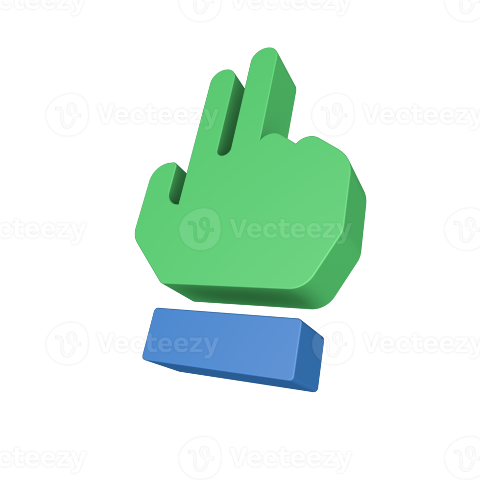 ícone de gesto de mão 3D png
