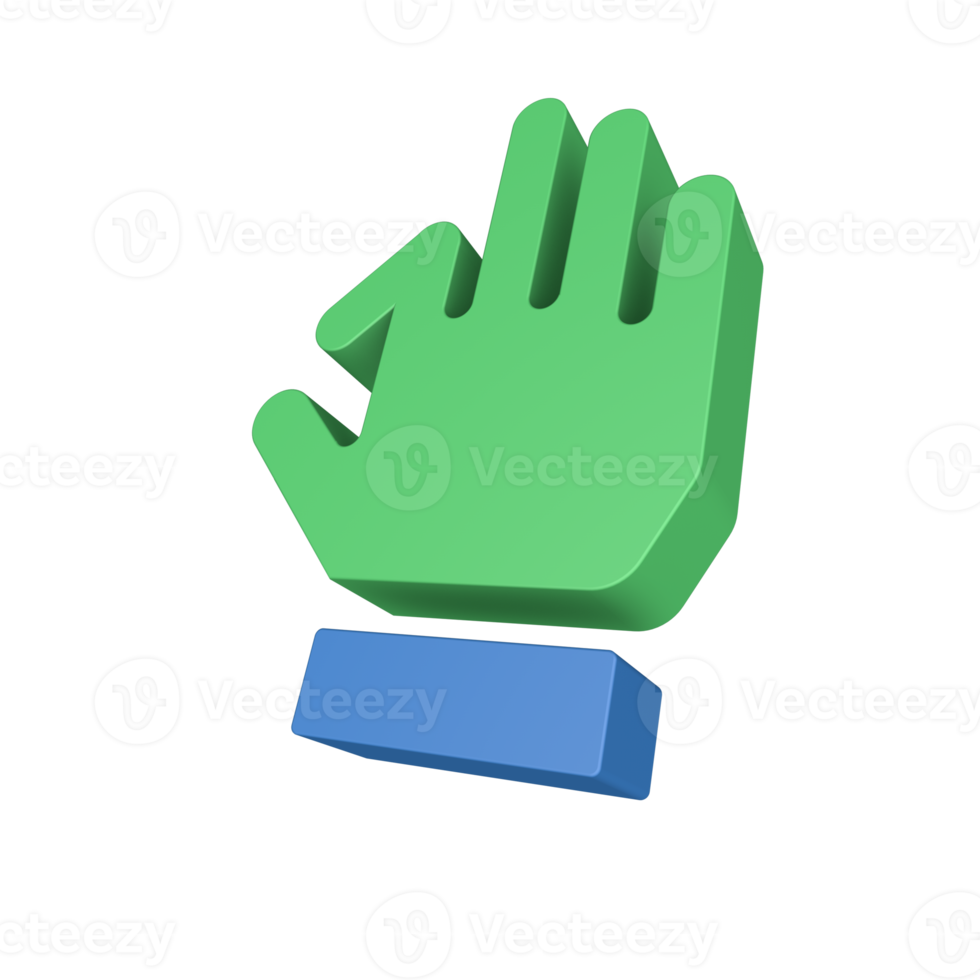 Icona del gesto della mano 3d png