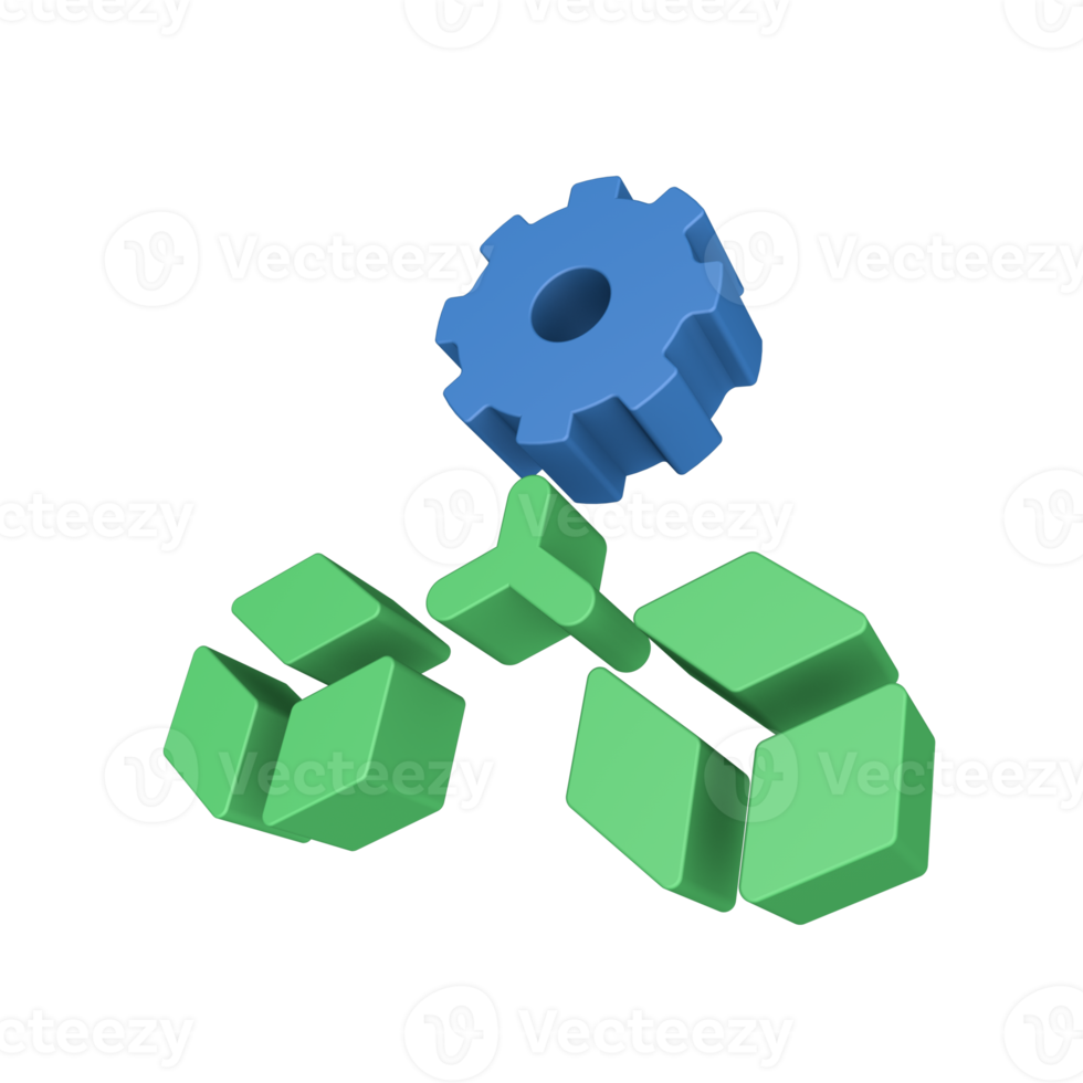 Icona di elaborazione dati 3D png