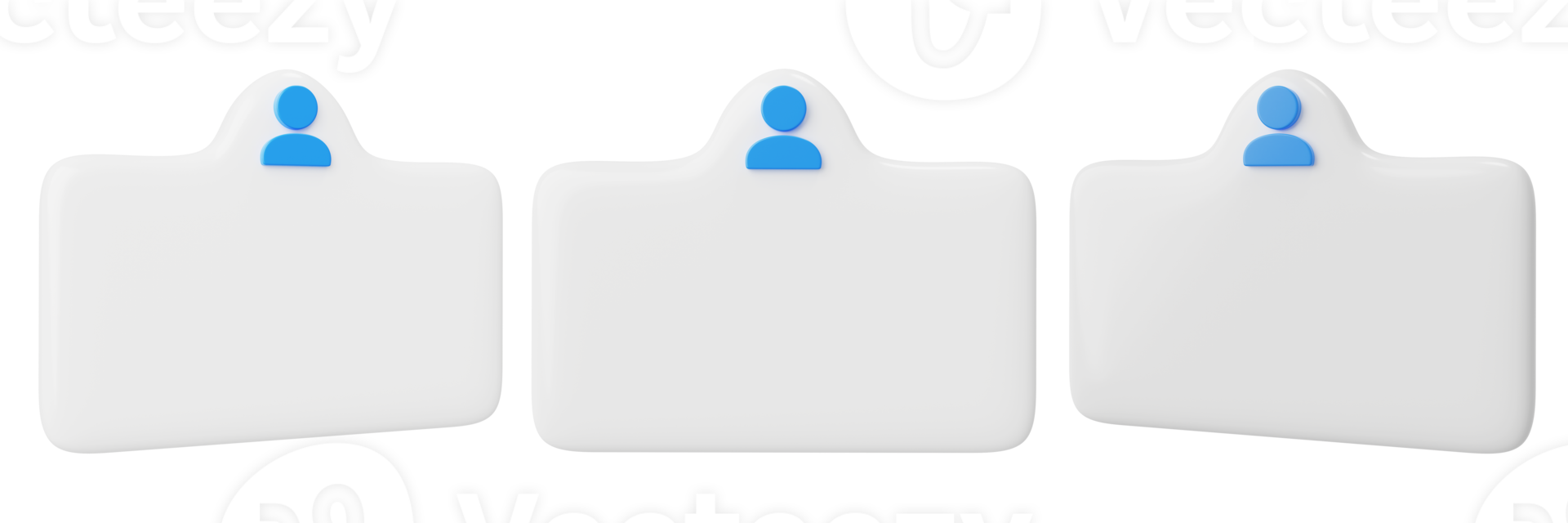 Empty speech bubble 3d render png