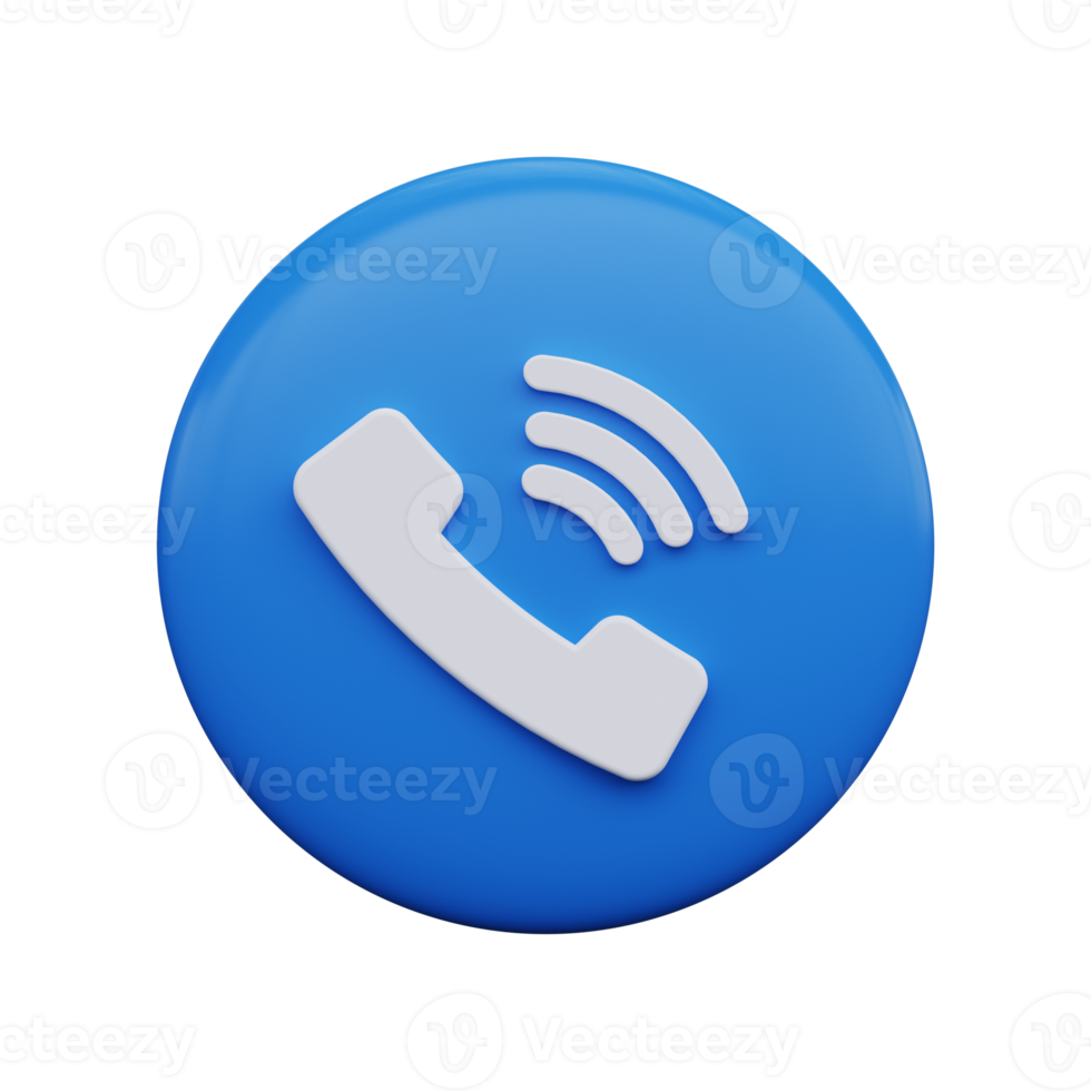 Phone call icon with conversation 3d render png