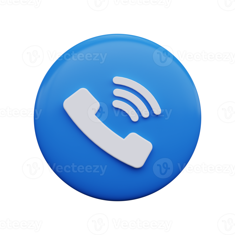 icono de llamada telefónica con conversación 3d render png