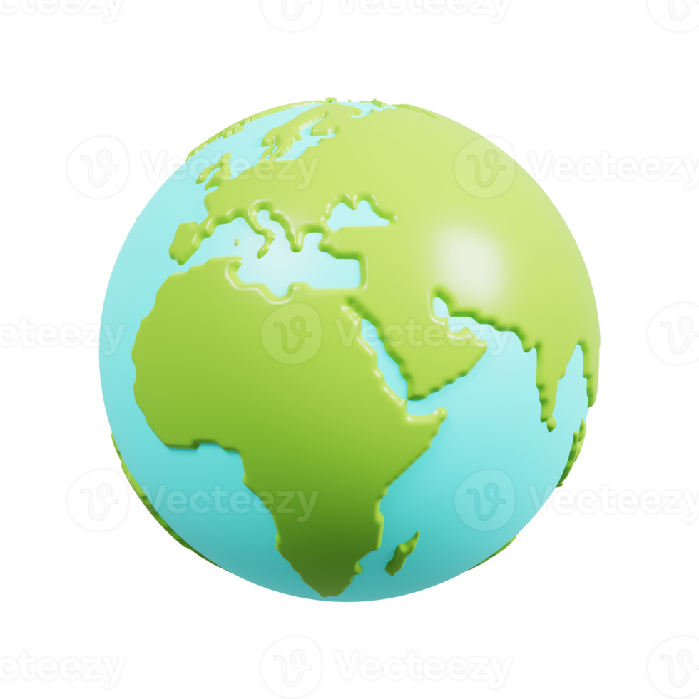 reizen pictogram planeet aarde 3d render png