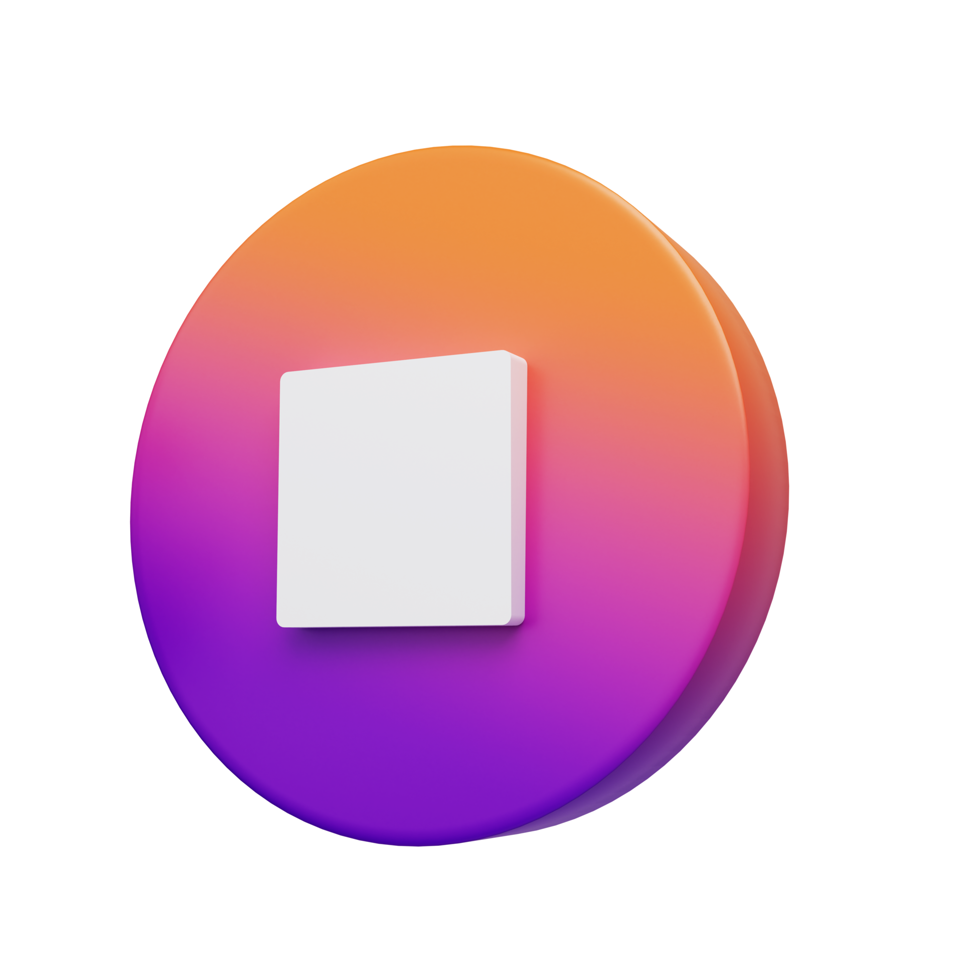 Stop icon pause play Music mp3 player 3D render 10063550 PNG