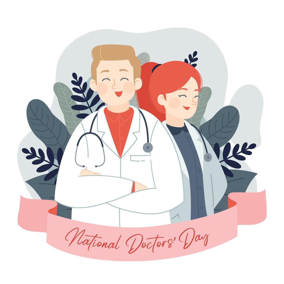 concepto del día nacional del médico vector