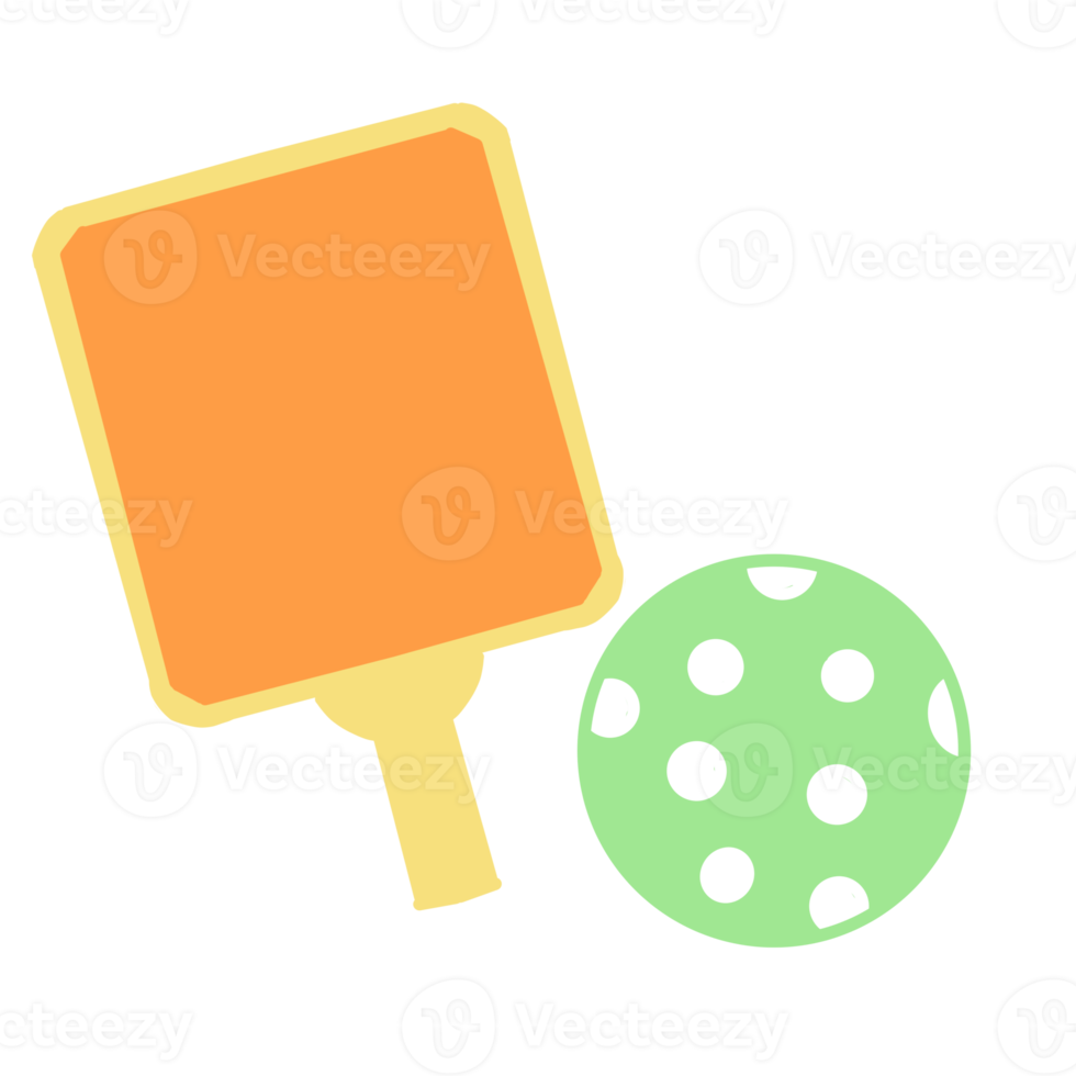 pickleball paleta y pelota clipart png