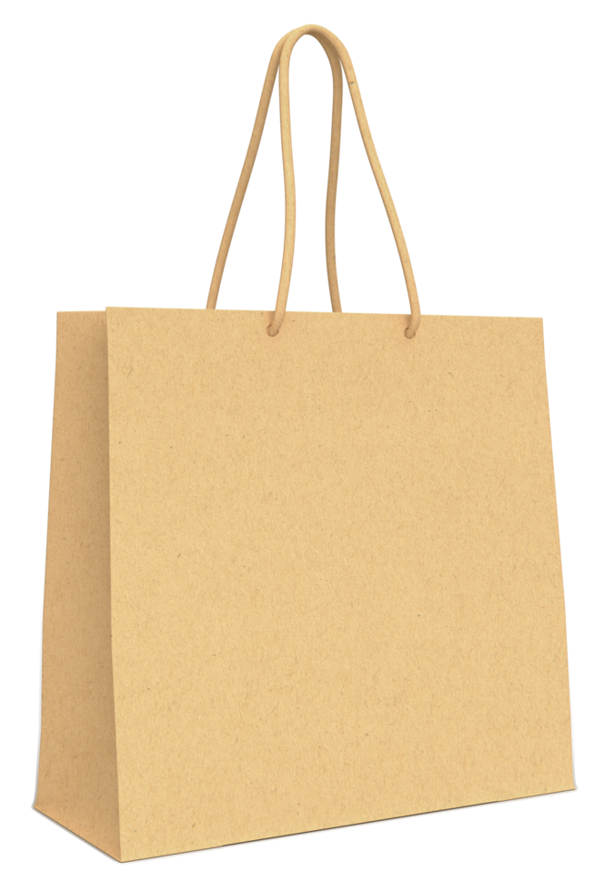 maqueta de bolsa de compras de papel en blanco png