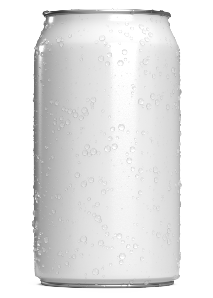 realistische dosen weiß mit wassertropfen zum modellieren. Soda kann verspotten. png