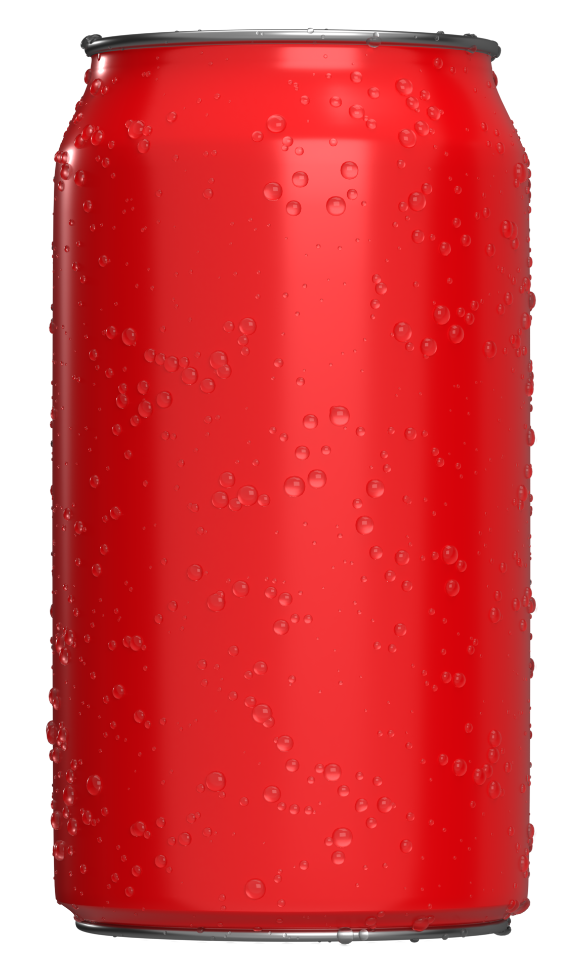 Realistic Cans Red With Water Drops For Mock Up Soda Can Mock Up