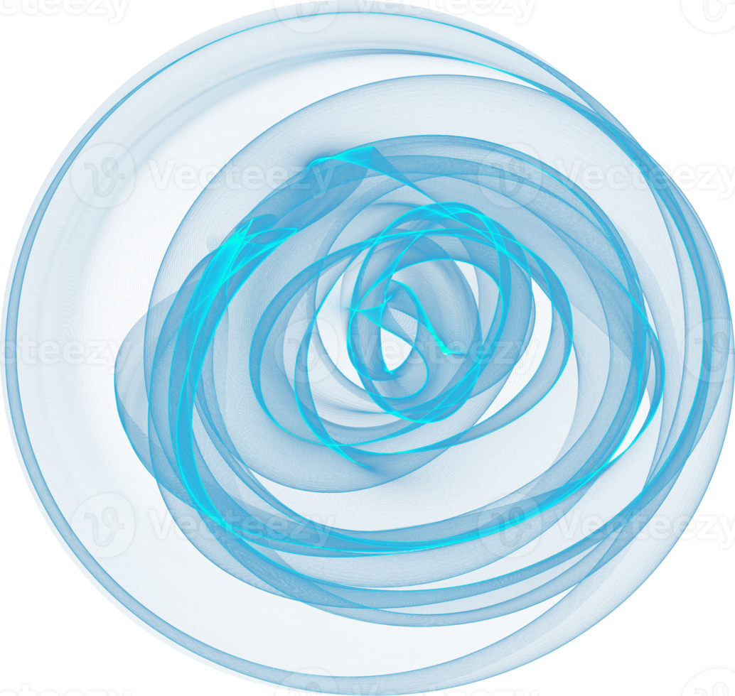 figure abstraite ronde. élément d'air transparent brillant png