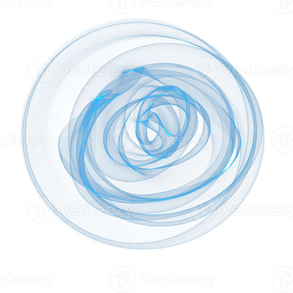 Round abstract figure. Bright transparent air element png