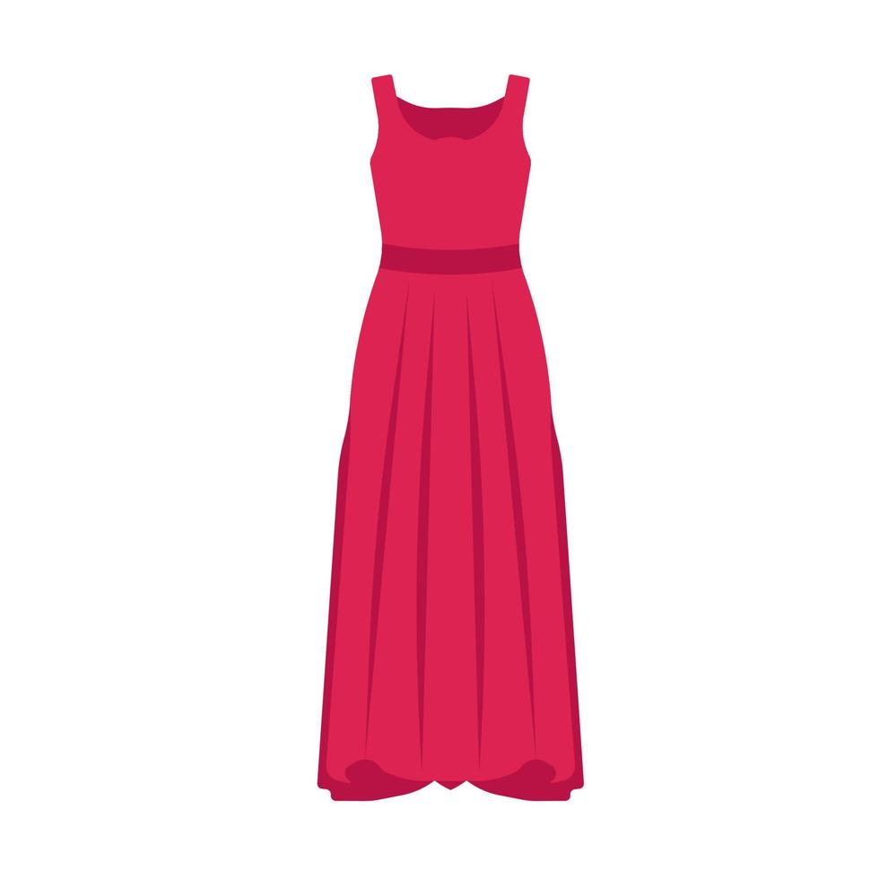 icono de vector de moda de mujer de vestido largo. hembra belleza persona ropa modelo elegancia. bonita forma de cuerpo de noche estilo glamour