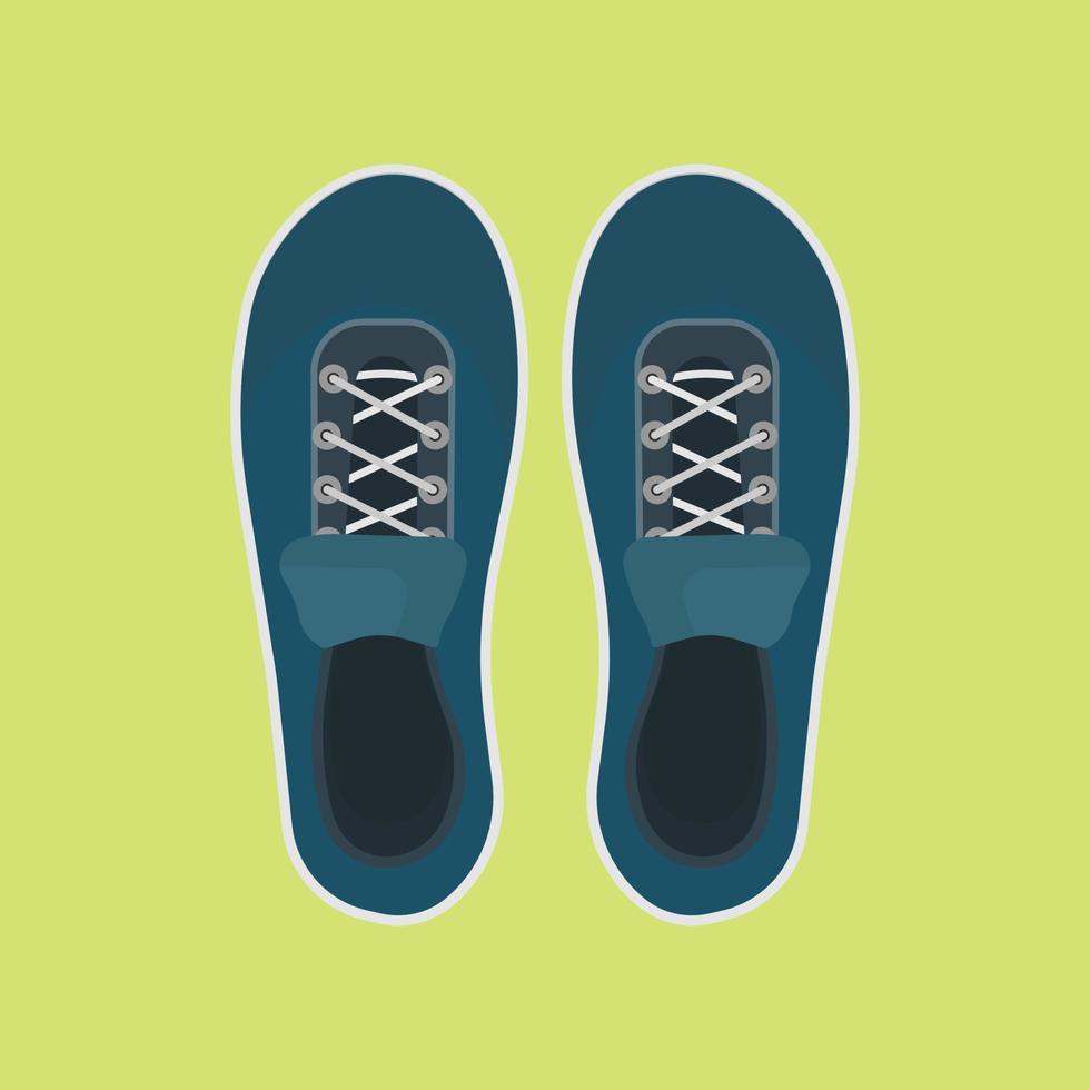 Athletic shoe vector sport icon footwear. Fashion sneaker top view clothing fit. Run boot accessory gym equipment