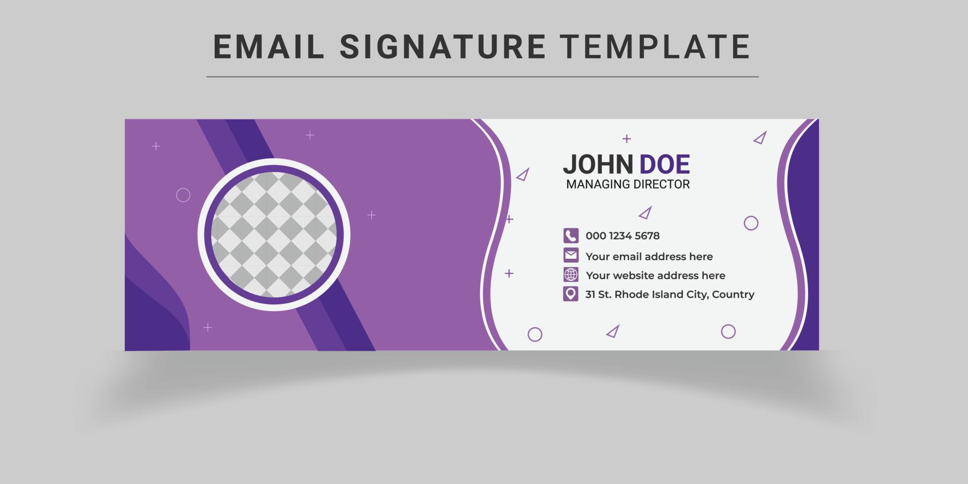 Email Signature Templates vector