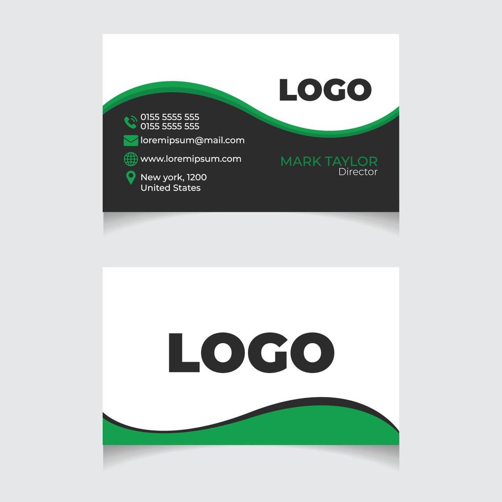 Professional creative business card design vector
