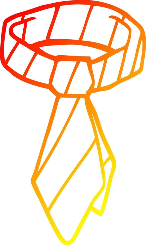 warm gradient line drawing cartoon work tie vector