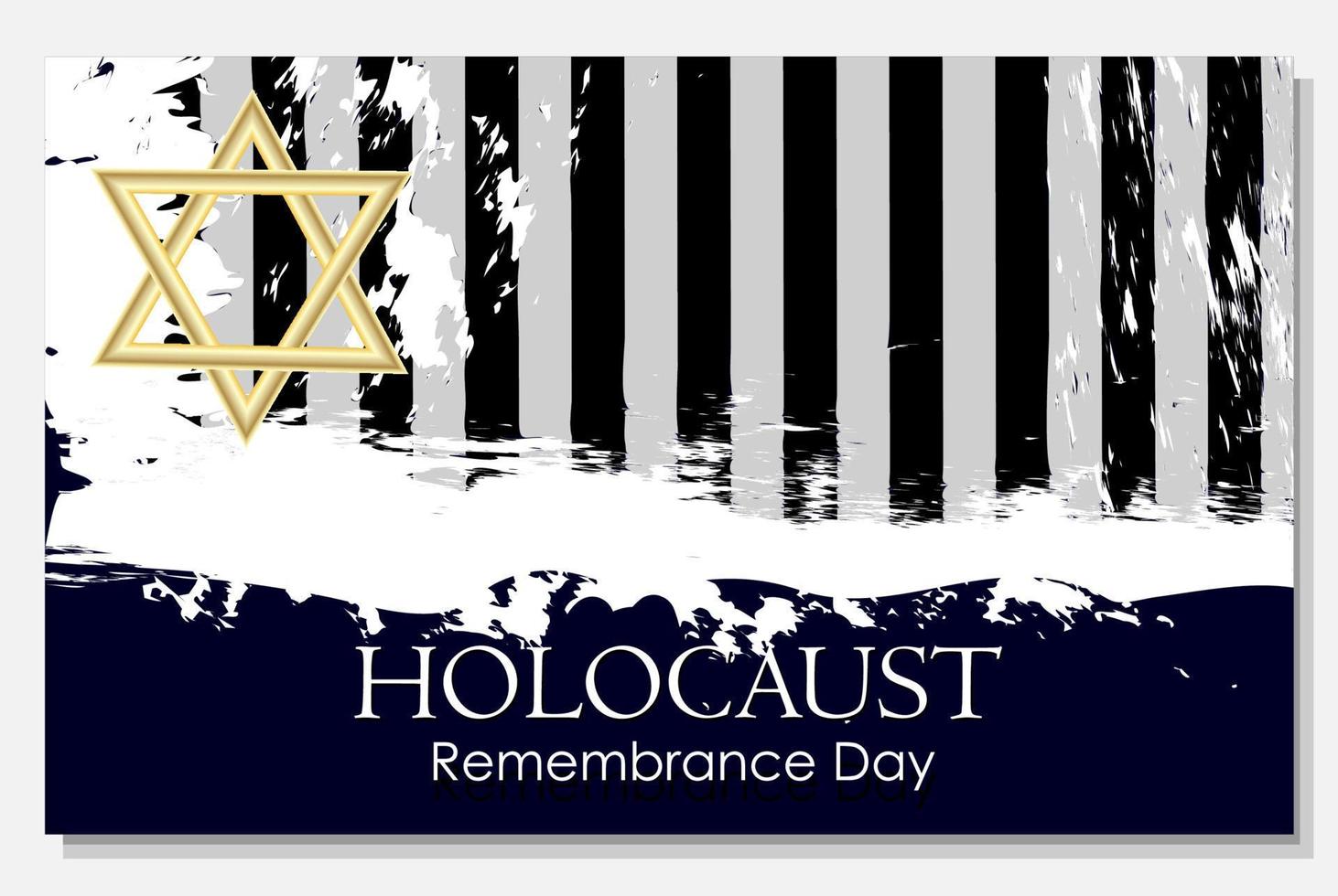 Template for Holocaust Remembrance Day. International Day of Remembrance for Victims. Holocaust Remembrance Day. Vector illustration.