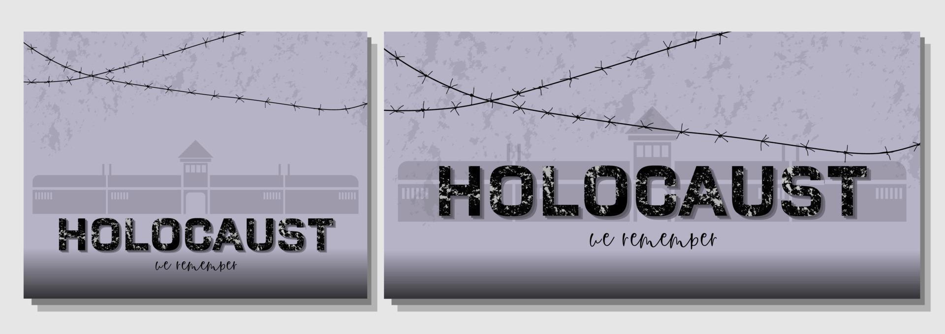 banner for the holocaust. Day of Remembrance for those who died during the genocide. The Second World War. vector