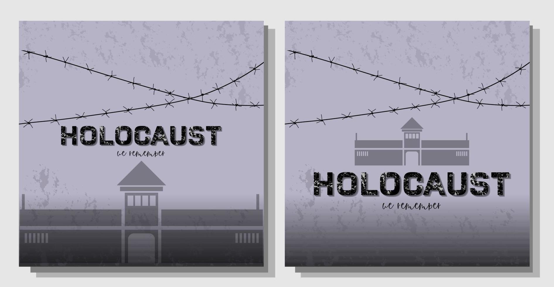 pancarta para el holocausto. día de recordación de los que murieron durante el genocidio. la segunda Guerra Mundial. vector