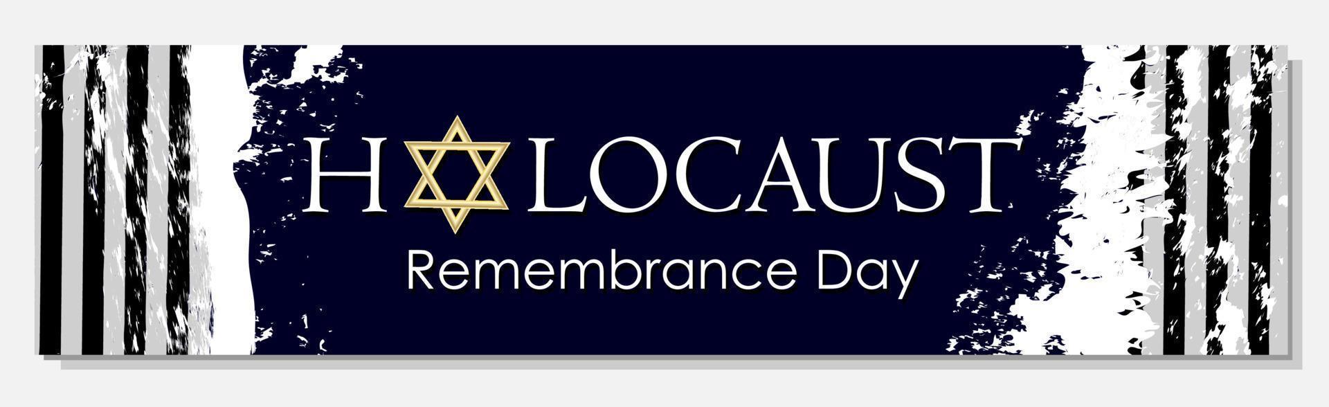 Template for Holocaust Remembrance Day. International Day of Remembrance for Victims. Holocaust Remembrance Day. Vector illustration.