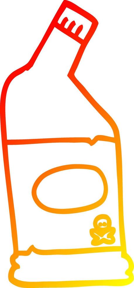 warm gradient line drawing cartoon bleach cleaner vector