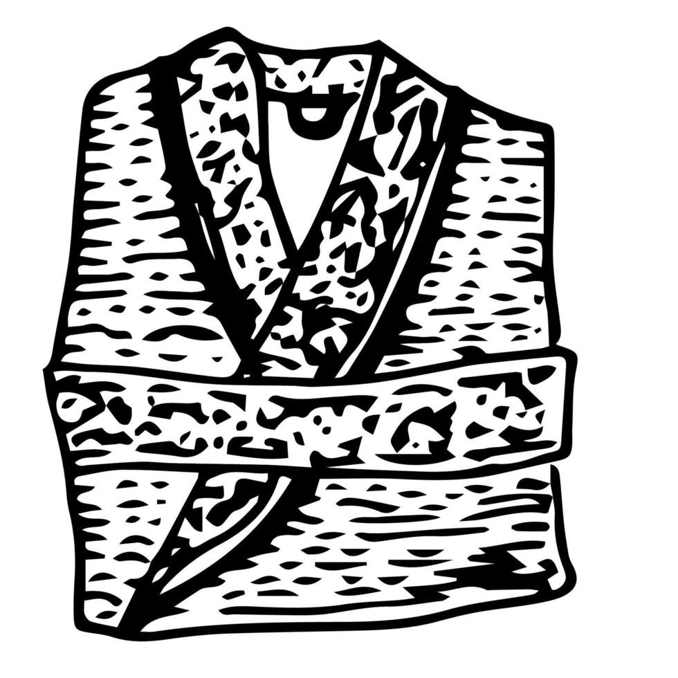 Vector element is a home terry dressing gown.